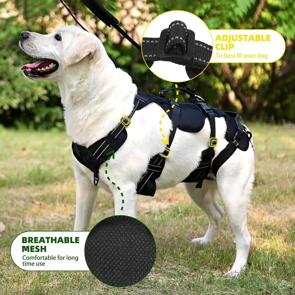 PUPTECK Mobility Support Harness for Medium‎ Large Dog Hind Leg Injury Aid